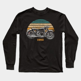 1950 Vincent Black Shadow Vintage Motorcycle Design Long Sleeve T-Shirt